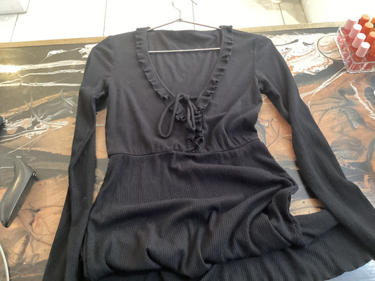 Black long sleeve dress vintage used