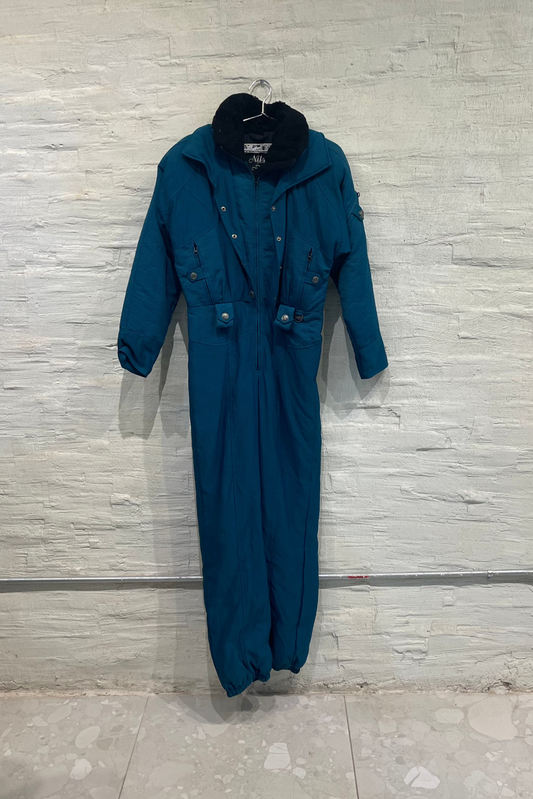 Nils Snowsuit in Teal - Vintage/ Used