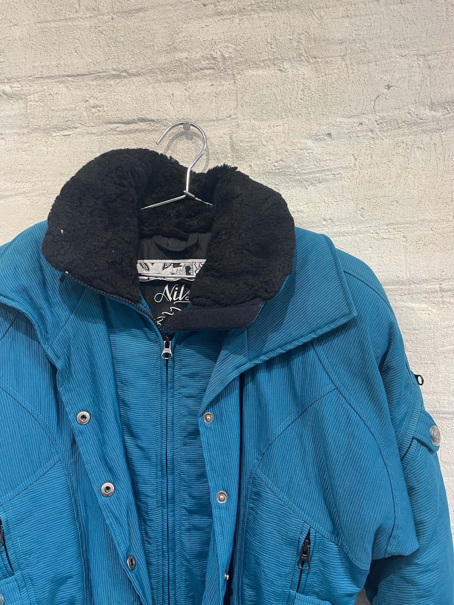 Nils Snowsuit in Teal - Vintage/ Used