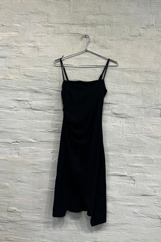 Black Cowl Neck Mini Dress - Vintage/ Used