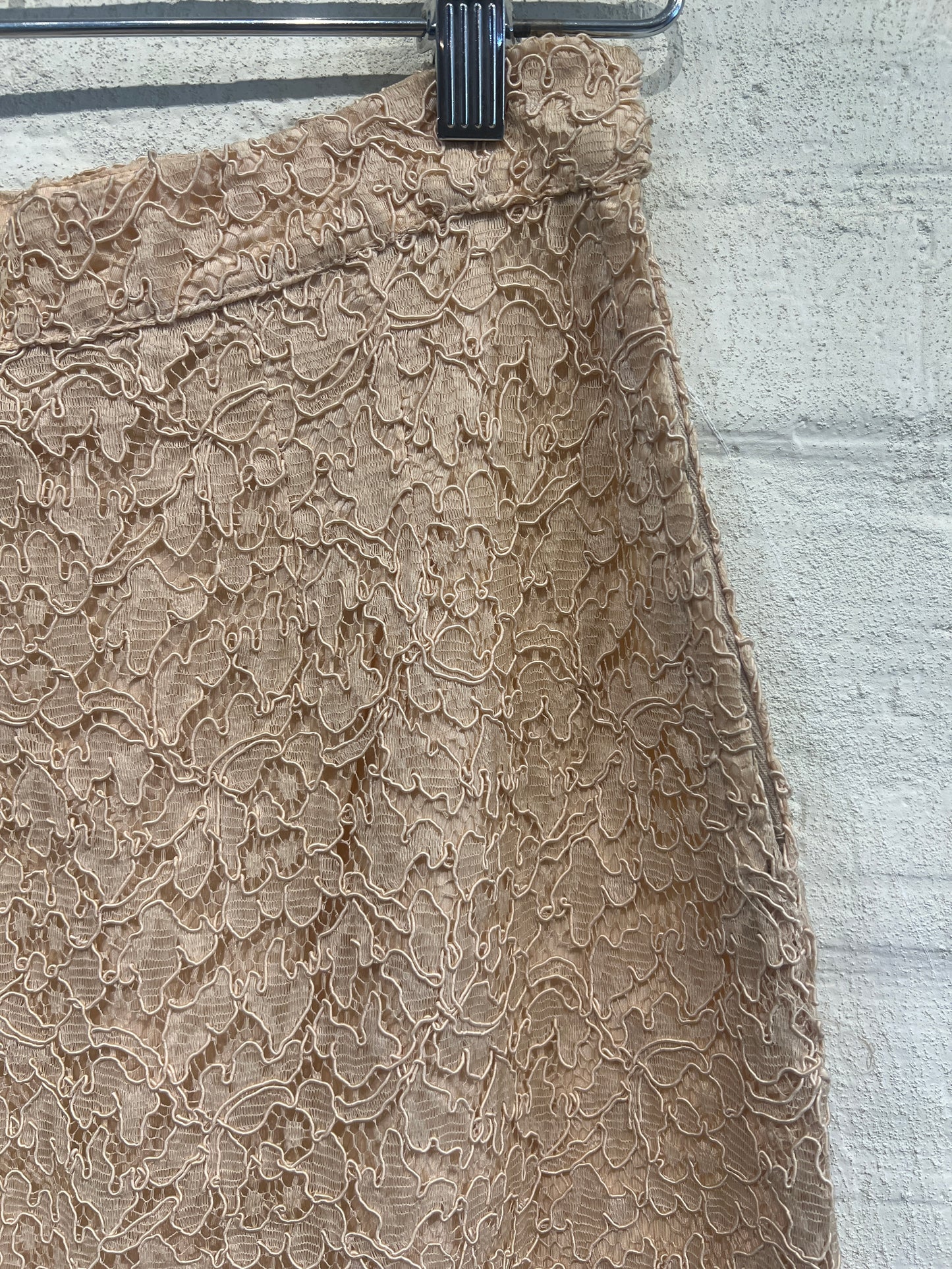 Nude Lace Pencil skirt- Vintage/ Used