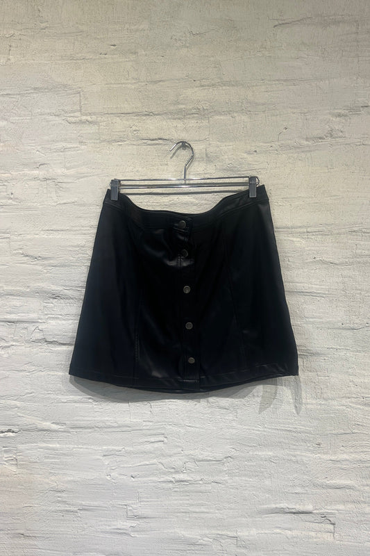PU Leather Mini Skirt - Vintage /Used