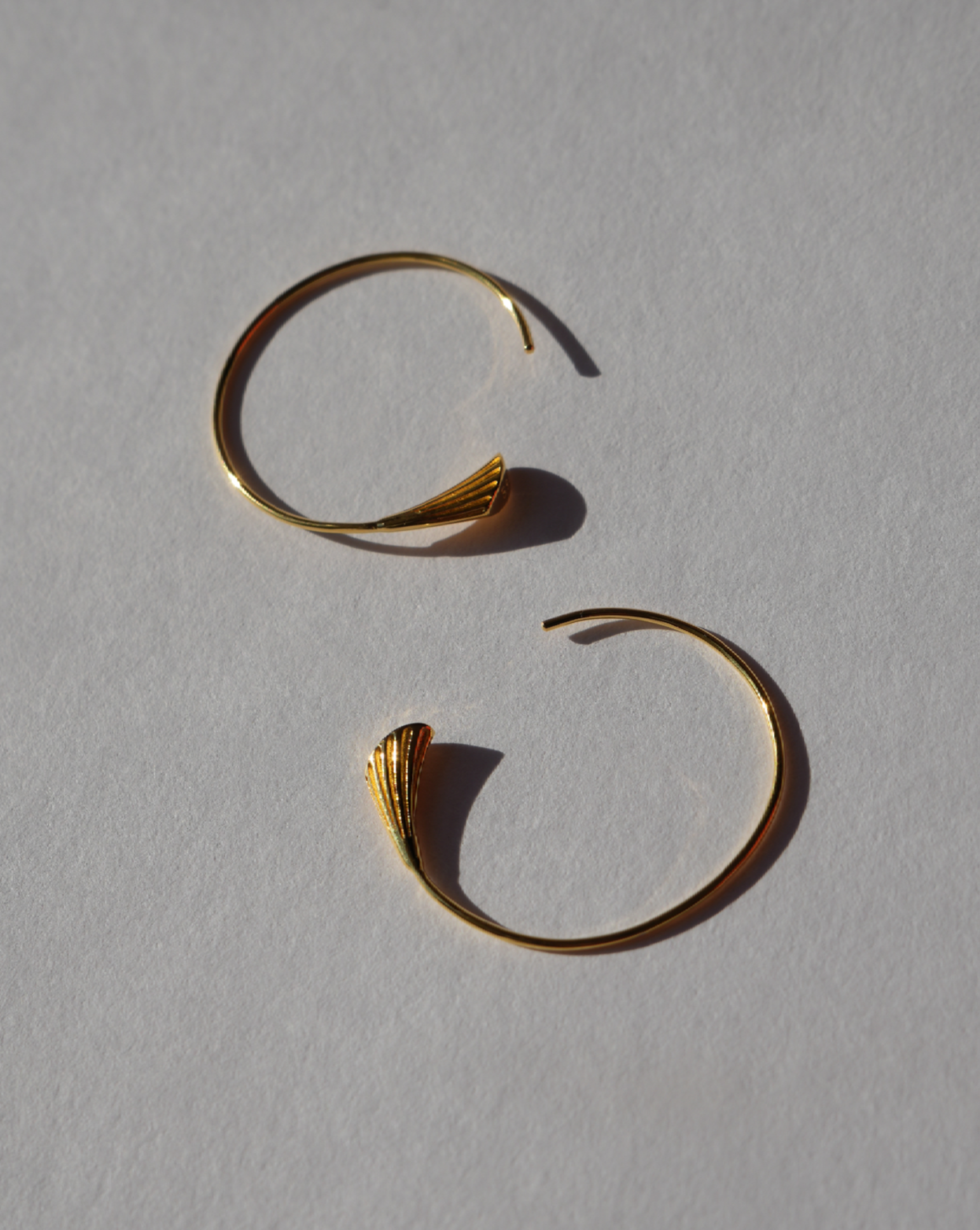 Fin Top 24k Gold Vermeil  Hoops