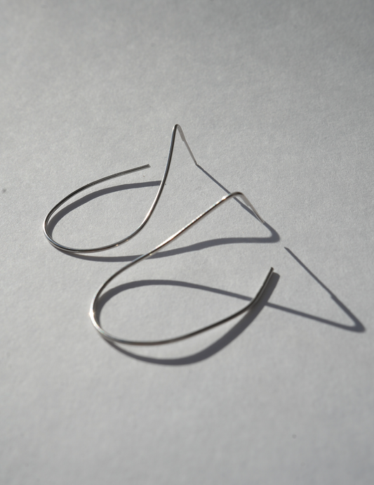 SILVER Simple Twist Wire Earrings