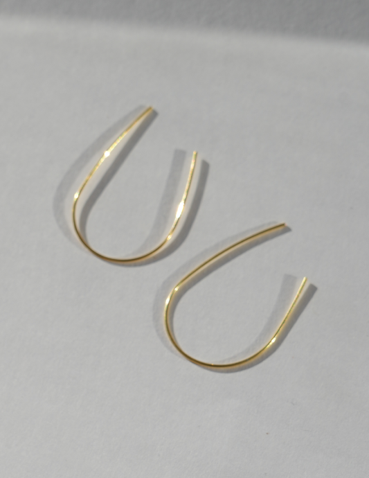 U-Turn Gold Fill Wire Hoop