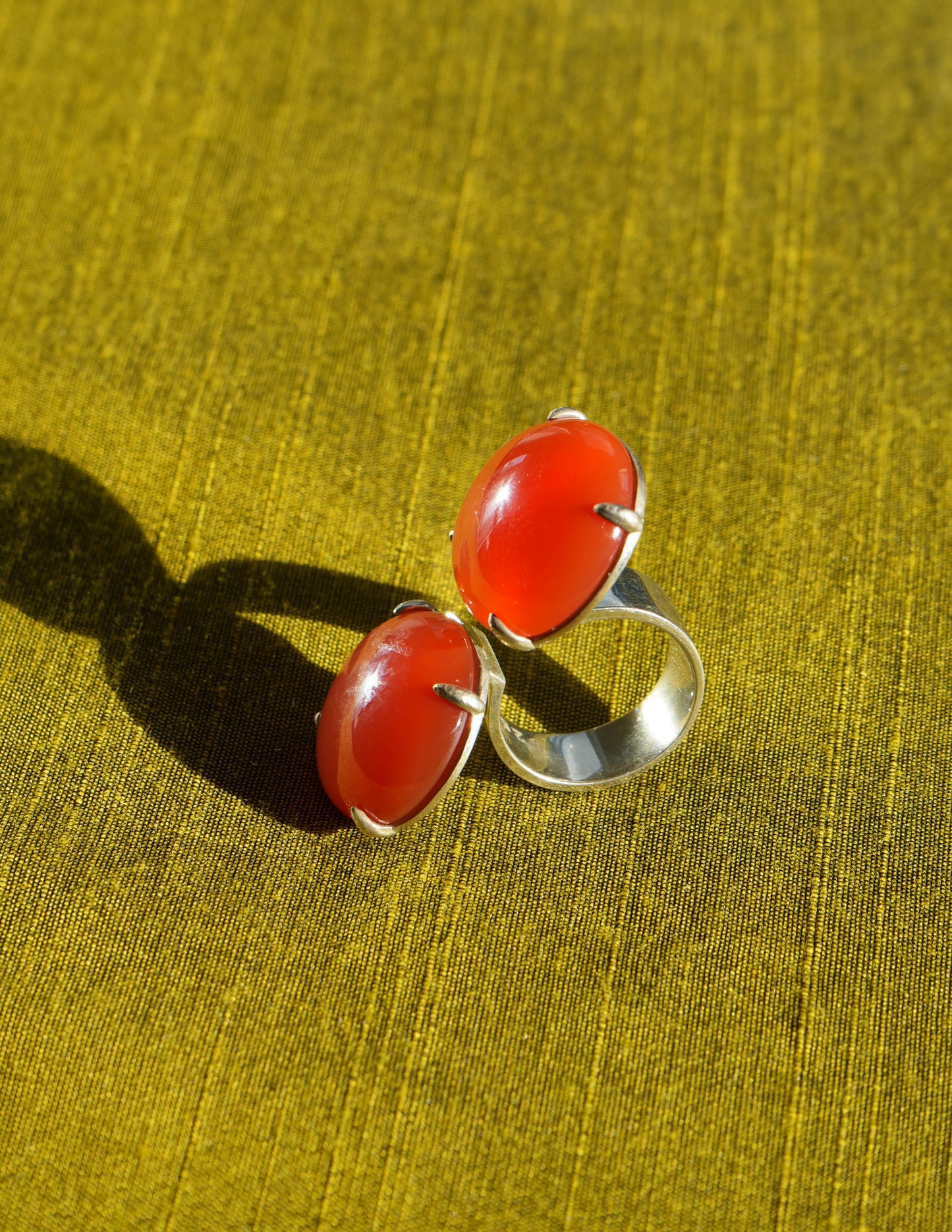 Carnelian SS Split Top Disc Ring- Chee Lee x MRD