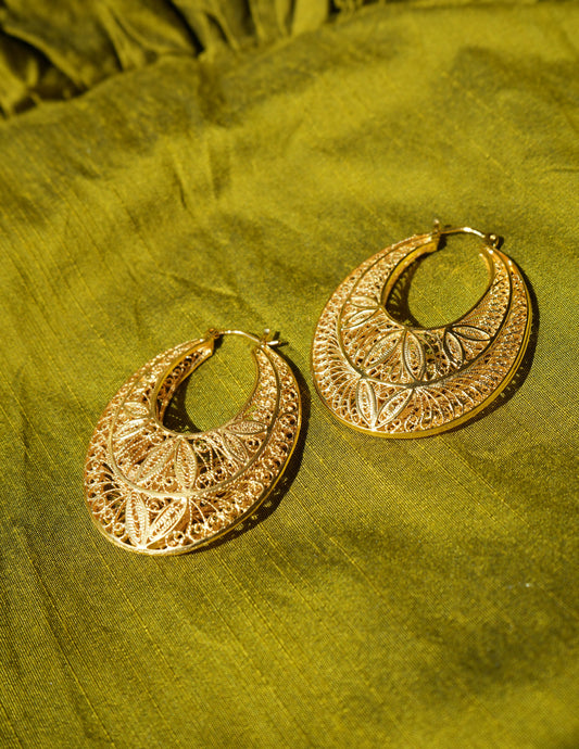 Coumba 24K Filigree Hoop