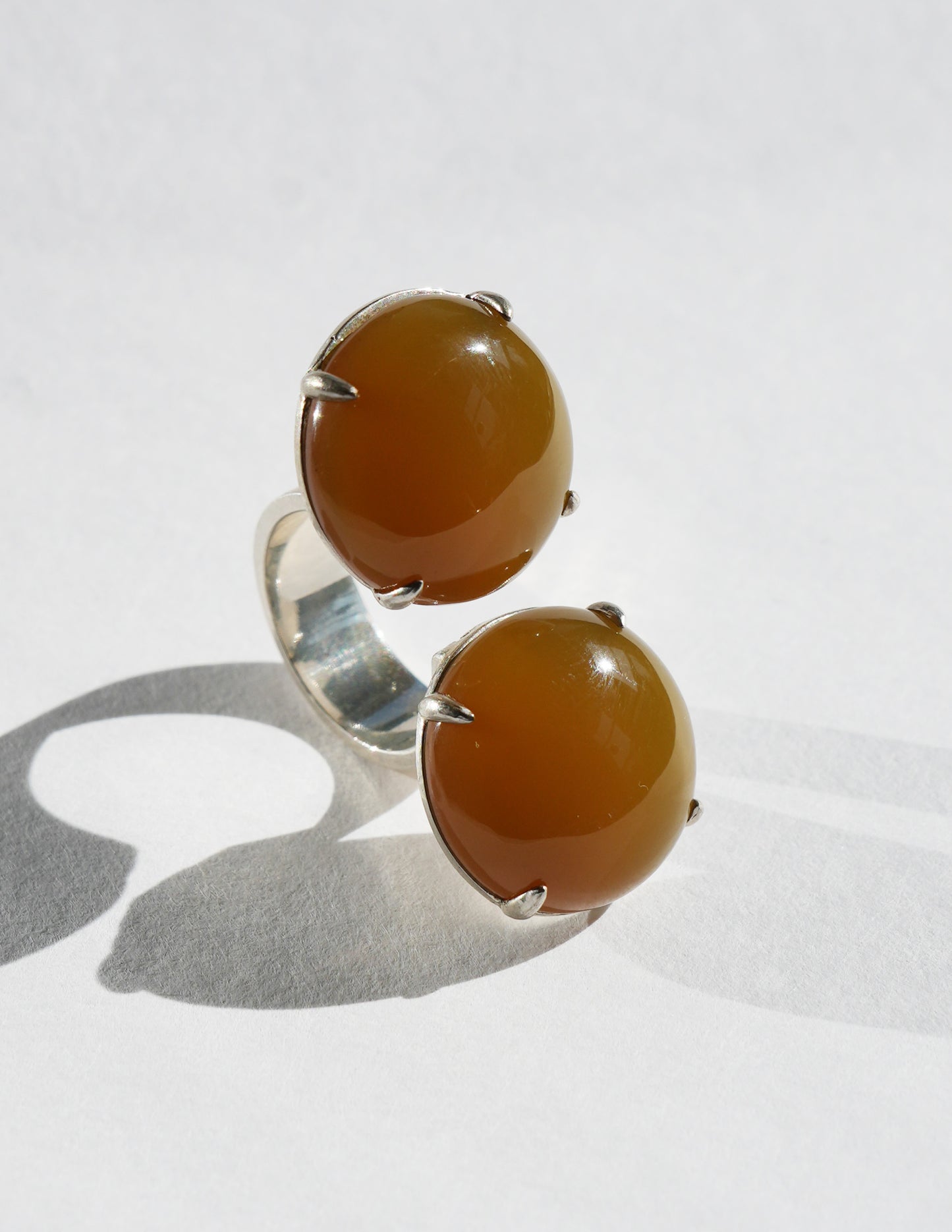 Yellow Jasper SS Split Top Disc Ring- Chee Lee x MRD