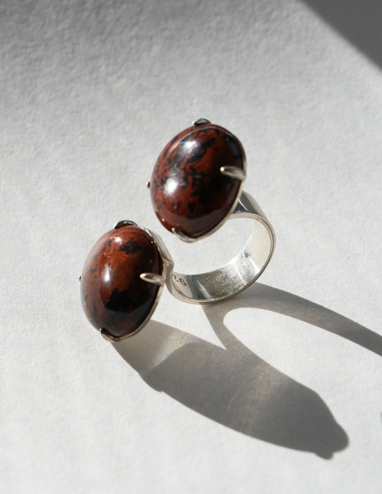 Speckled Jasper SS Split Top Disc Ring- Chee Lee x MRD