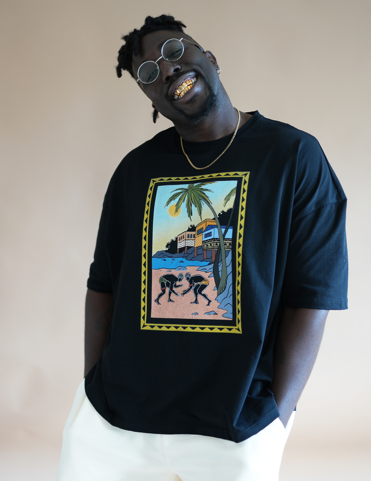 Rue Dix Touba Black Tee