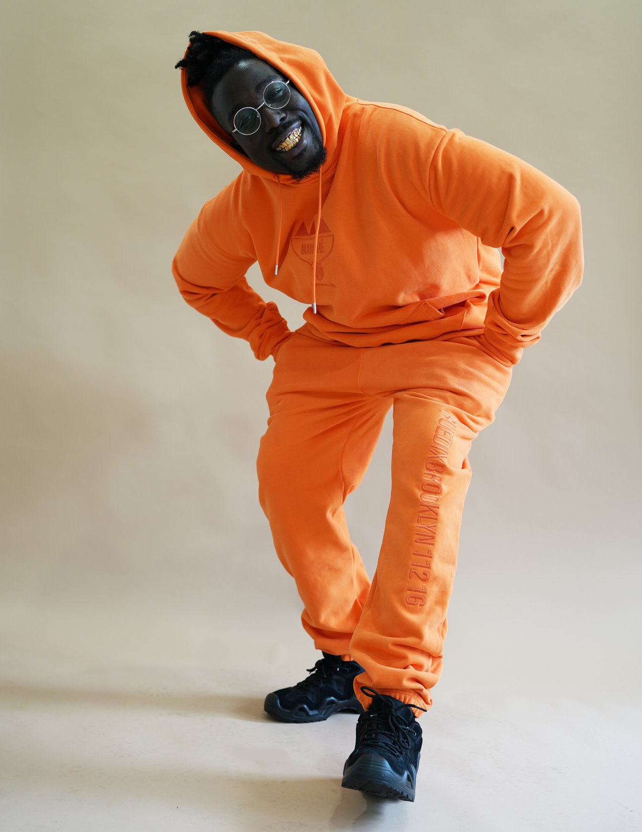 Orange Oversized Rue Dix Hoodie