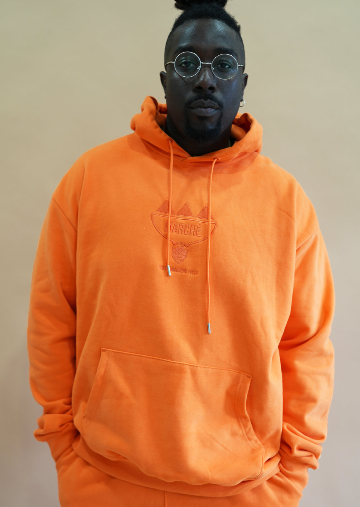 Orange Oversized Rue Dix Hoodie