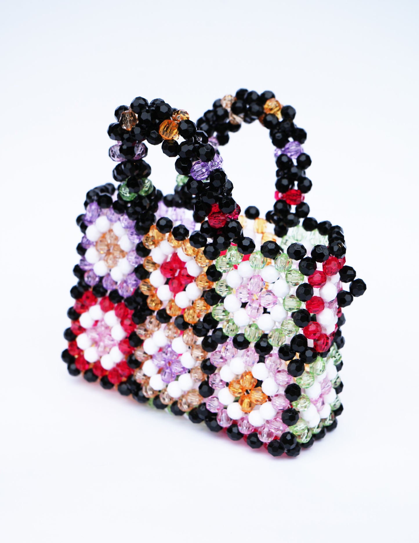 Patchwork Fully Beaded Mini Bag