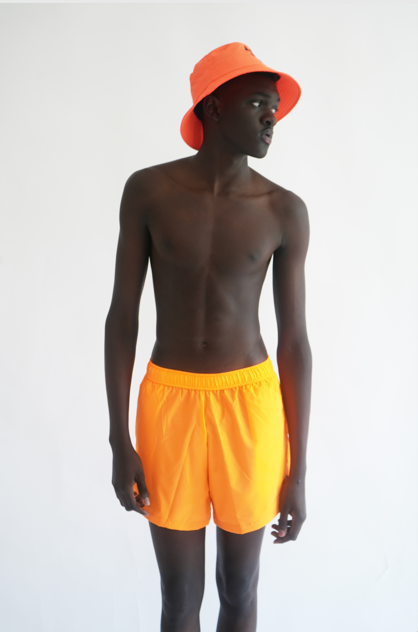 Orange Marché Reflective Run Short