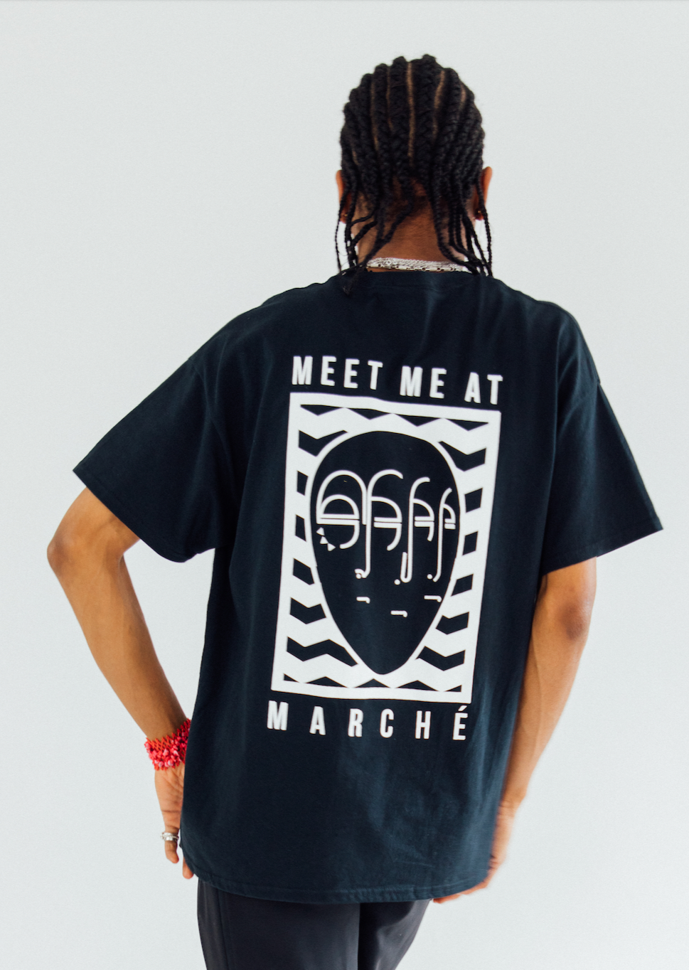 Meet Me at Marche Tee Black