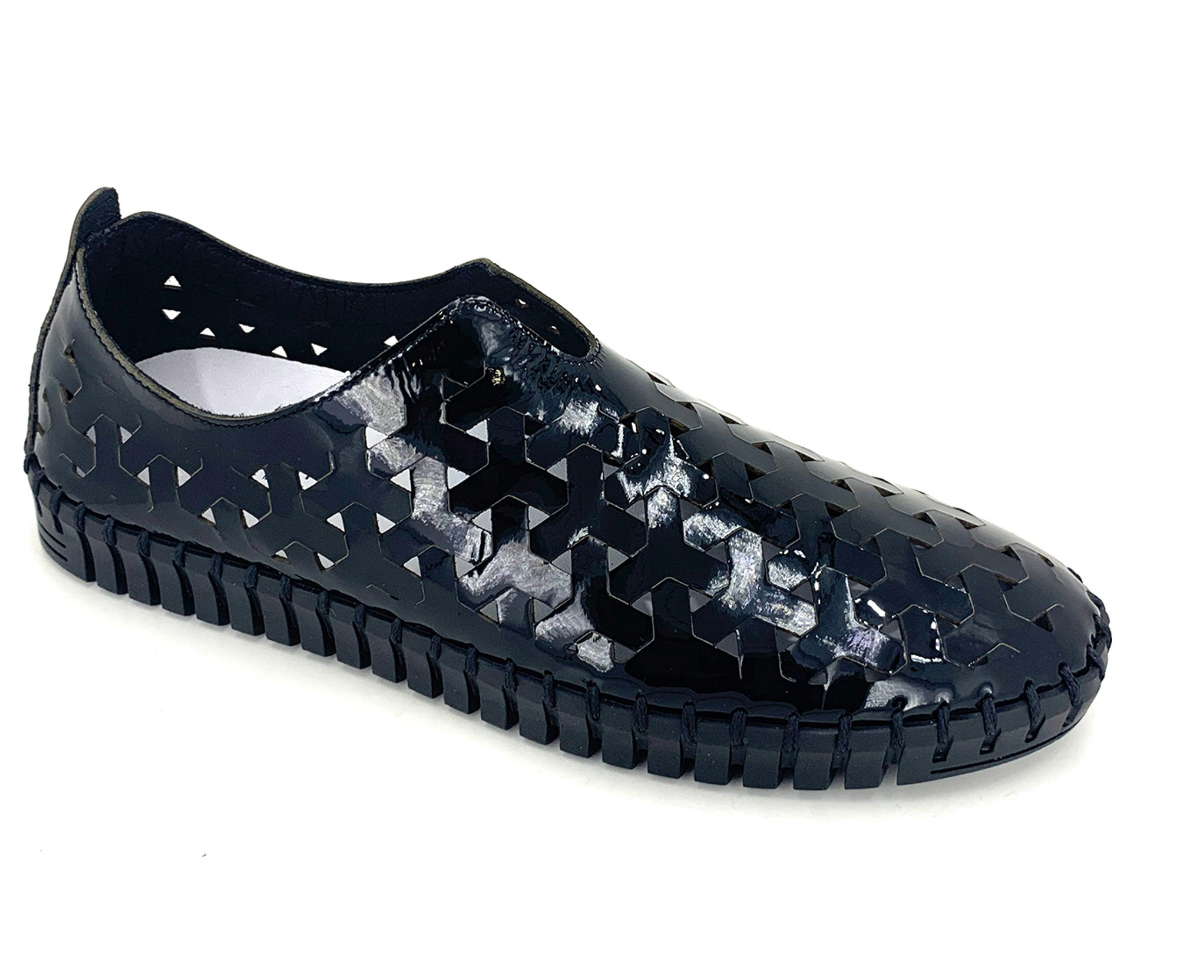 Cut Out Patent Leather Slip ons