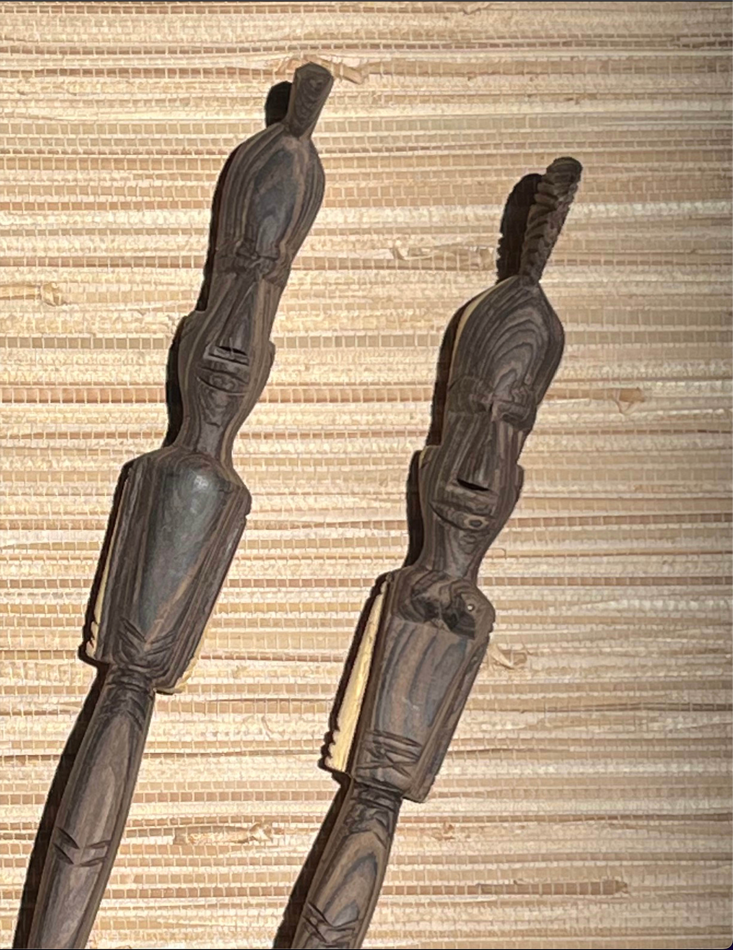 Carved Wooden Cutlery Couple