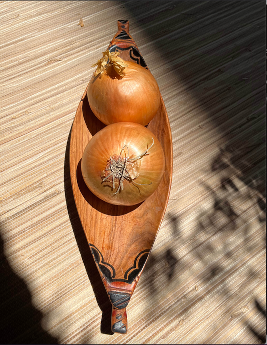 Wooden Boat Serving Plates