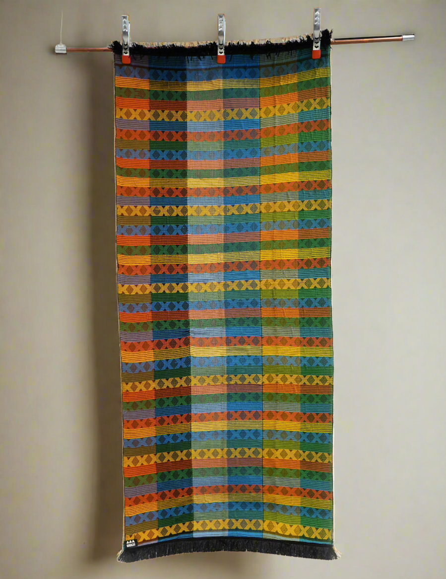 Small Hand Woven Rug in Bright Multicolor