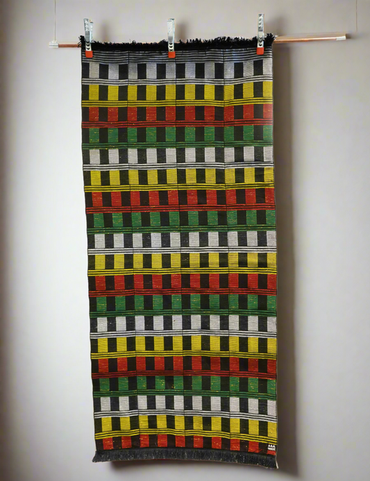 Small  Hand Woven Rug in Dark Multicolor