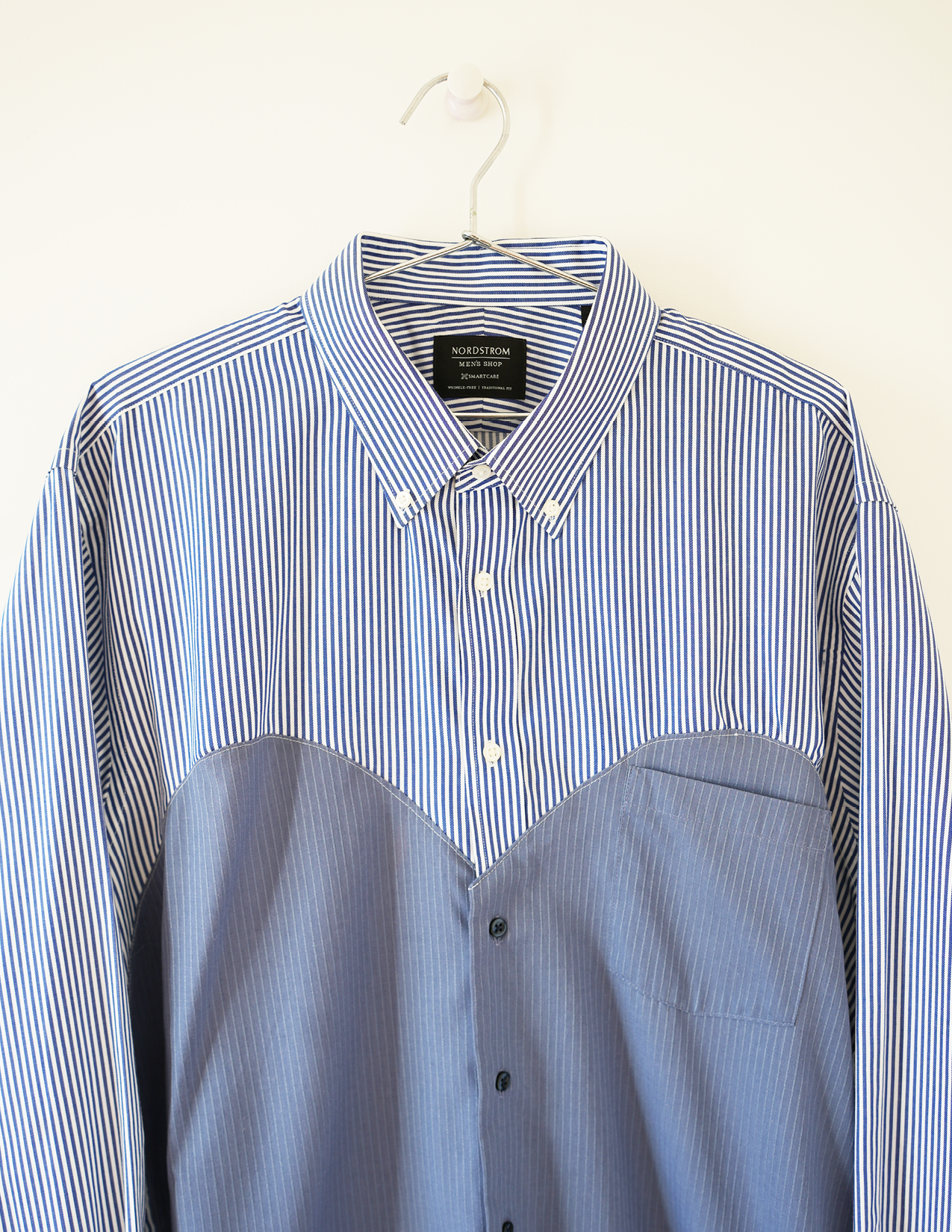 XXL Sweetheart Softie Blue & Blue Stripe Button Down