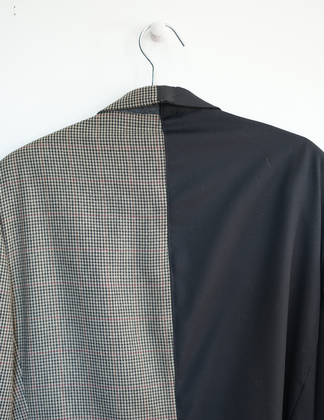 XL/XXL Black & Brown Houndstooth Cropped Blazer