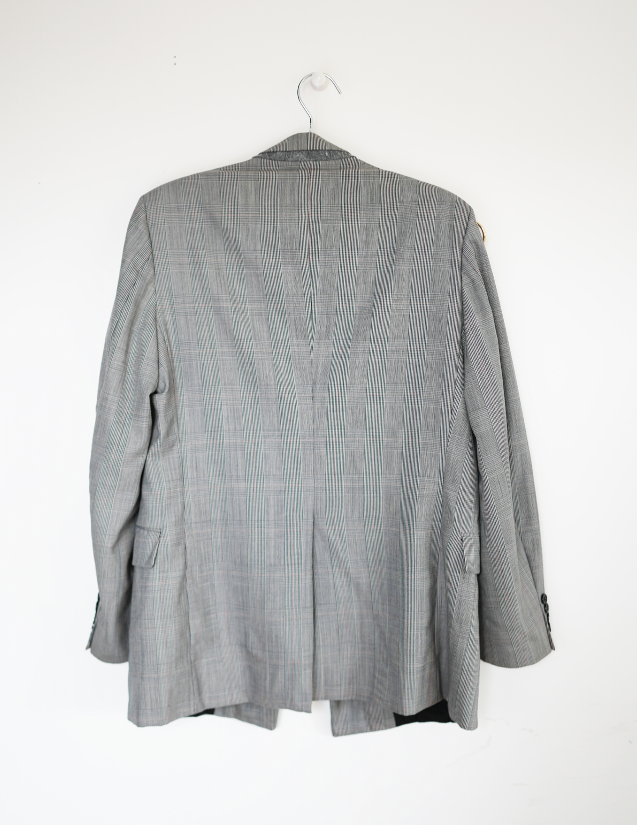 Grey Checkered Hardware Blazer