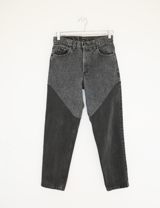 28/29W BLK/BLK Washed Faux Chaps