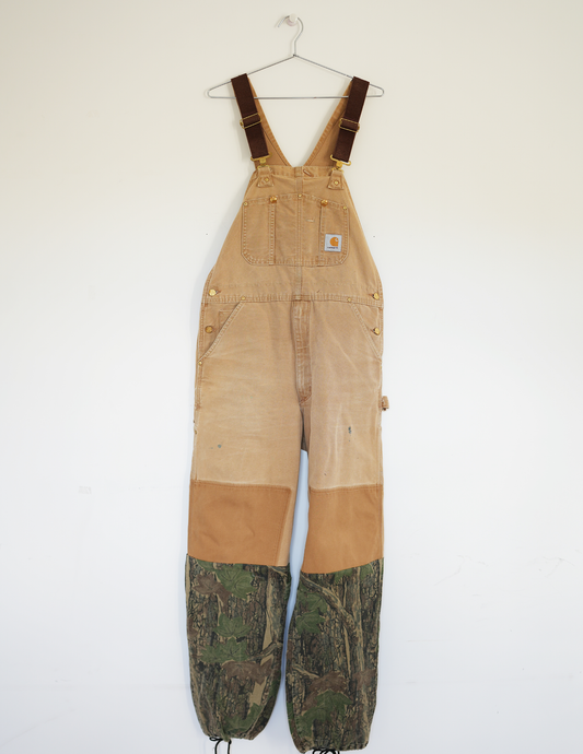 36w Khaki CarHartt/ Camo Overalls