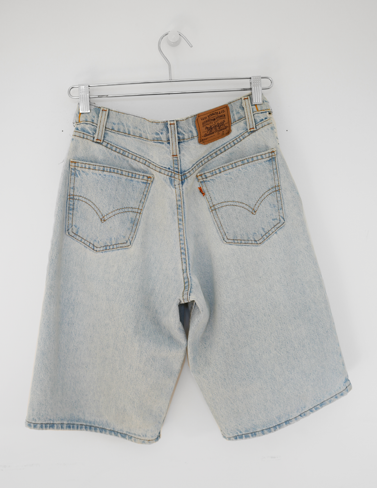 29w Lite Blue Denim/ Silver O-Ring Hoochie Daddie Shorts