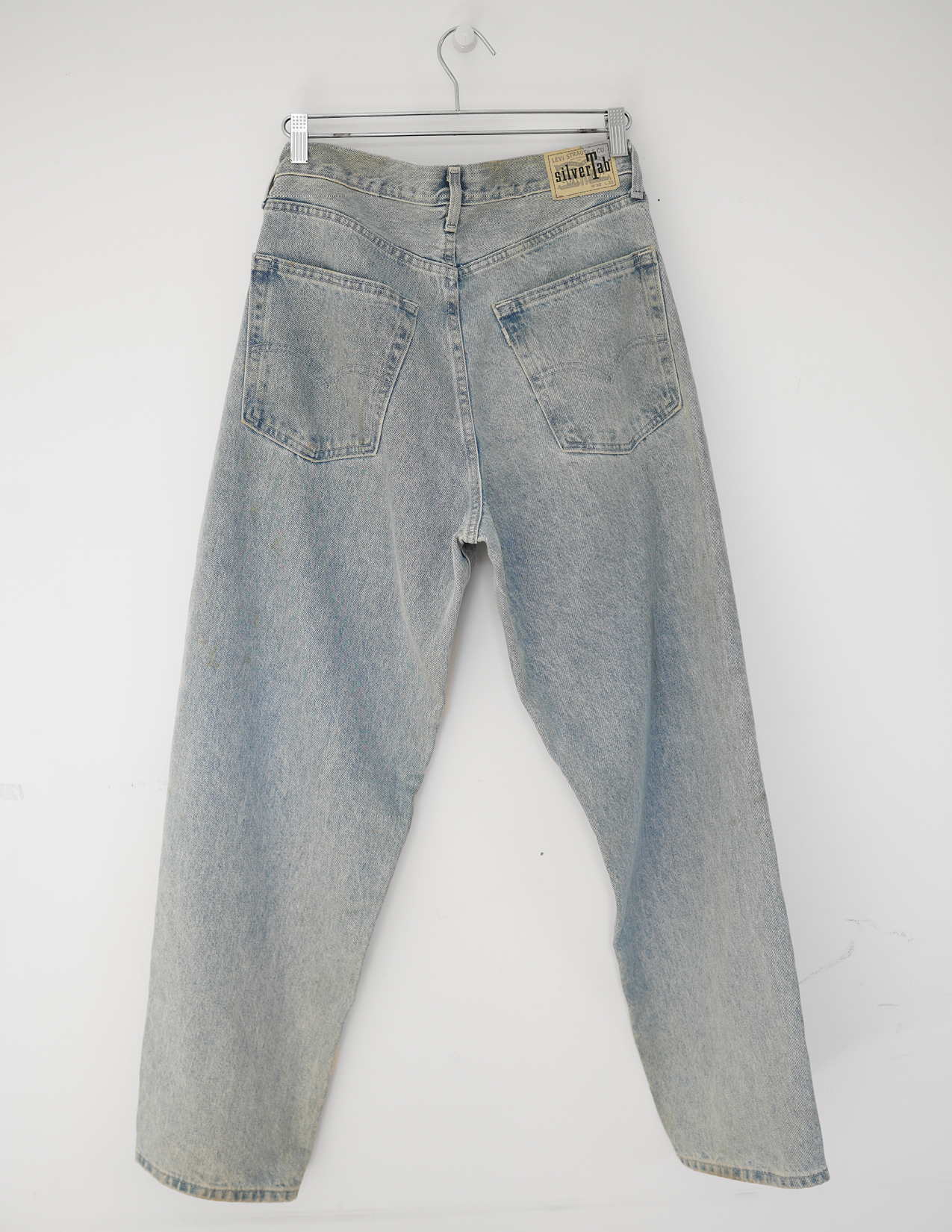 32w Lite Blue Denim/ Silver O-Ring Hoochie Daddie Jeans