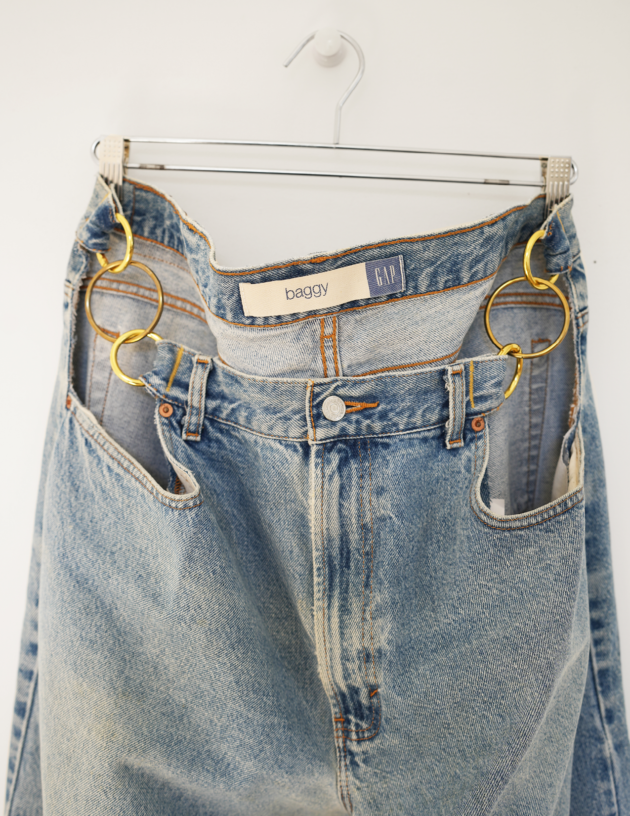 40w Blue Denim/Gold O-Ring Hoochie Daddie Jeans