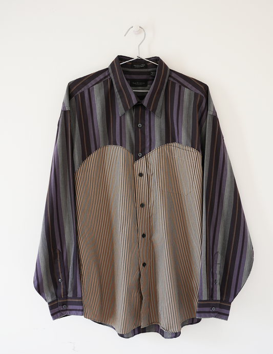 Sweetheart Softie Purple Stripe Button Down