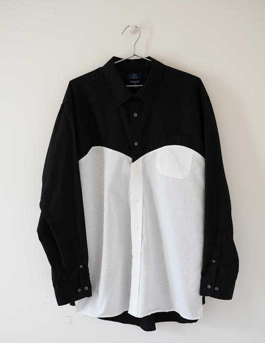 XXL Sweetheart Softie Black & White Button Down