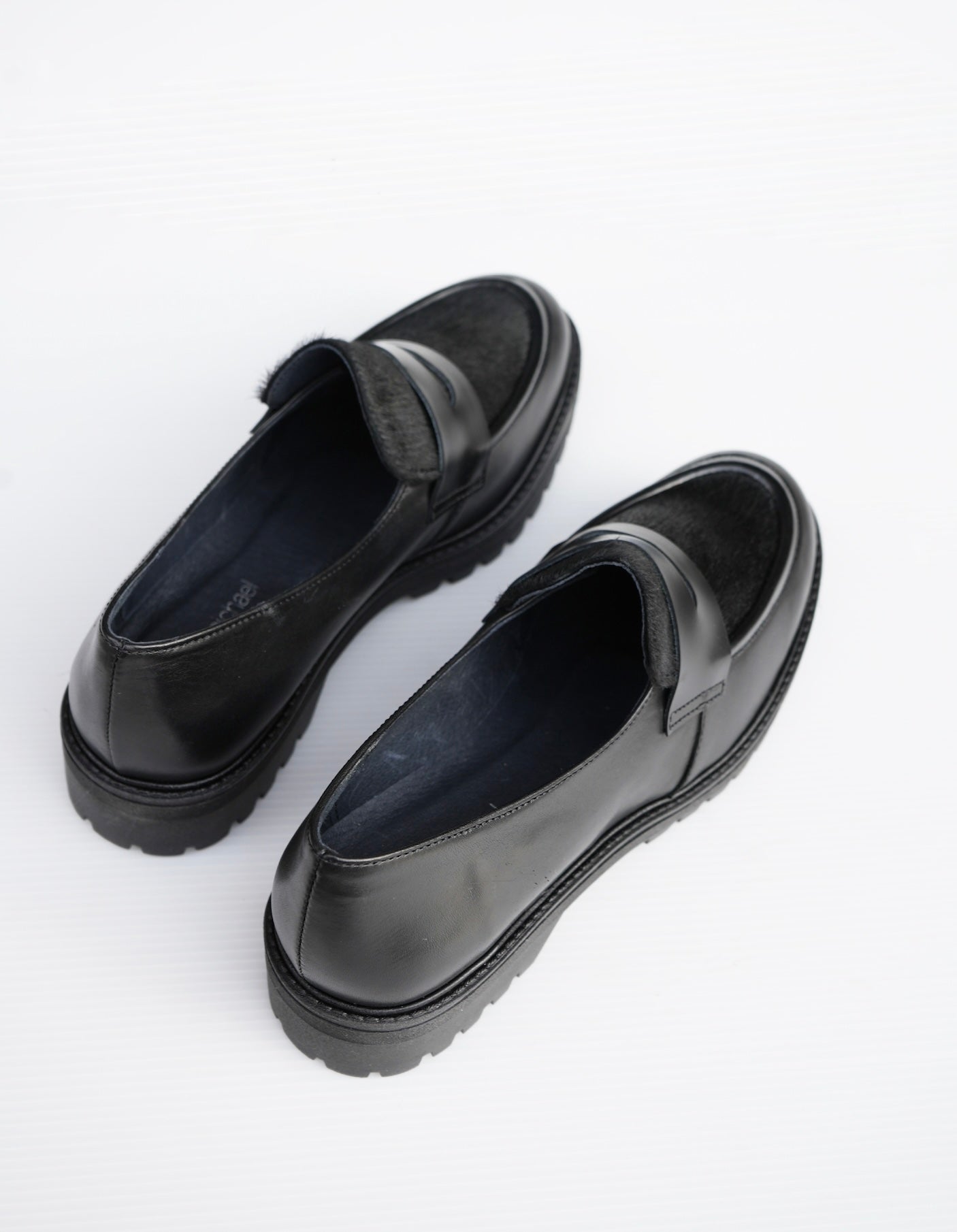 Loafer with Pony Hair - Black