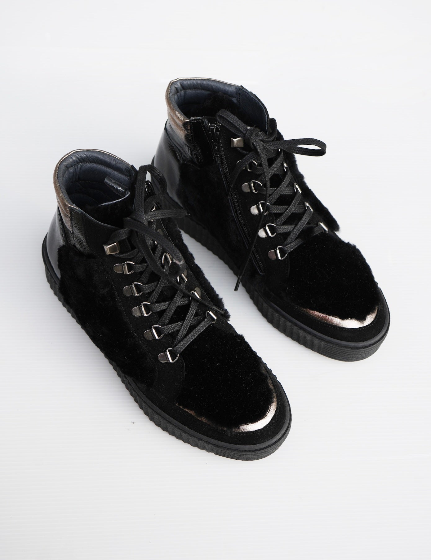 Fuzzy Ankle Boot - Black