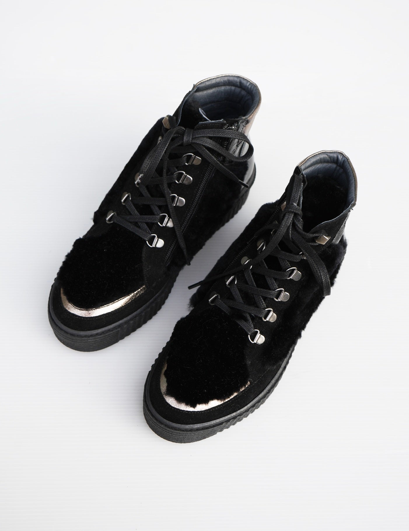 Fuzzy Ankle Boot - Black