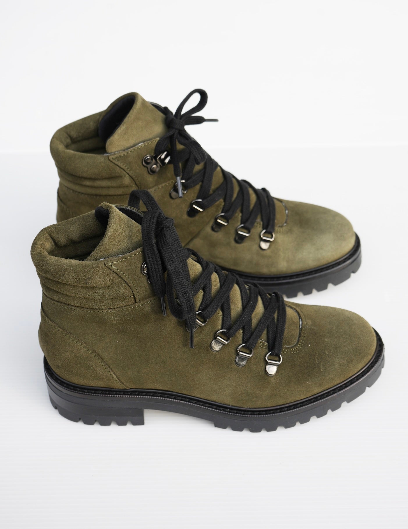 Army Green Suede Leather Boot