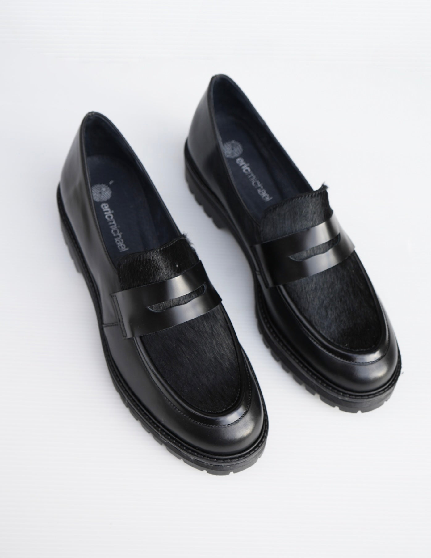 Loafer with Pony Hair - Black
