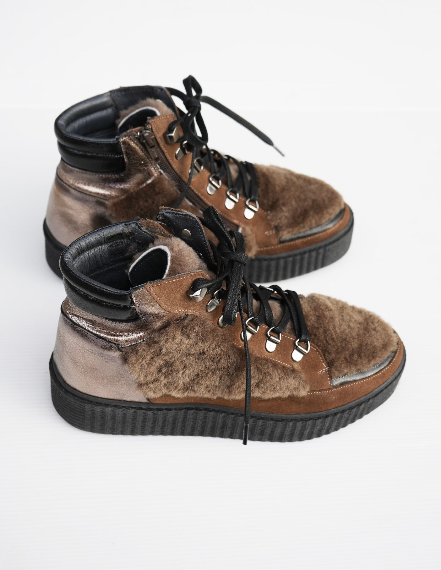 Fuzzy Ankle Boot - Tan