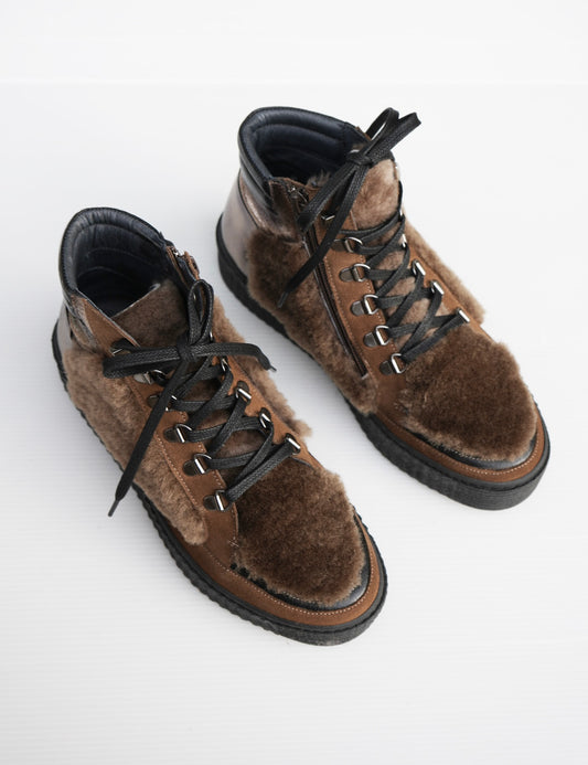 Fuzzy Ankle Boot - Tan