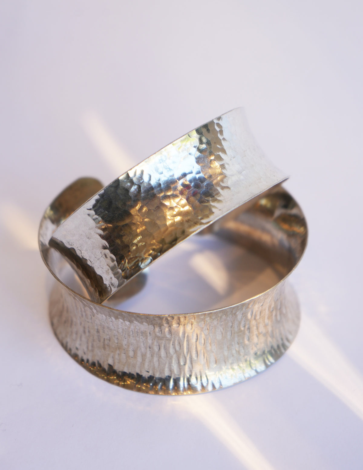 Flared Silver Cuffs