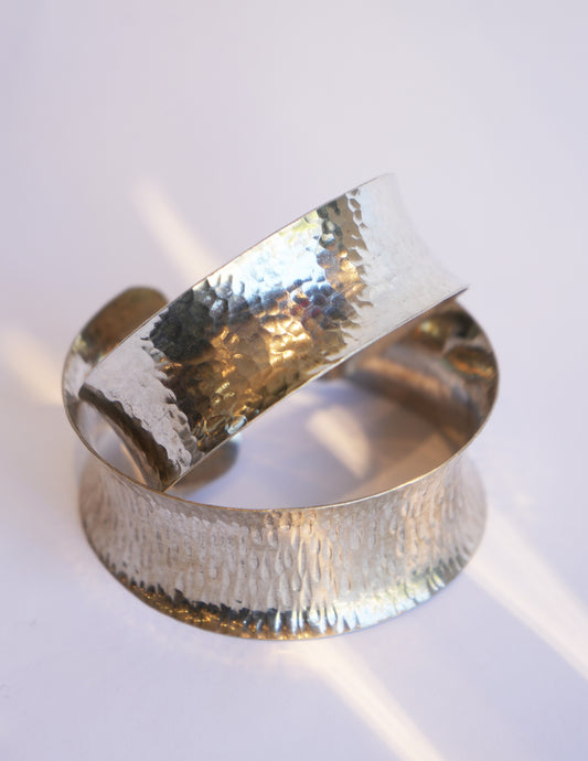 Flared Silver Cuffs