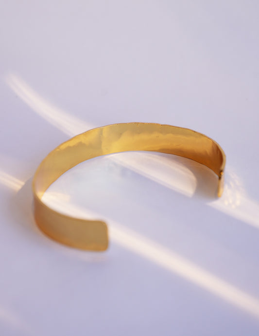 Atlas Gold Plated Brass Cuffs