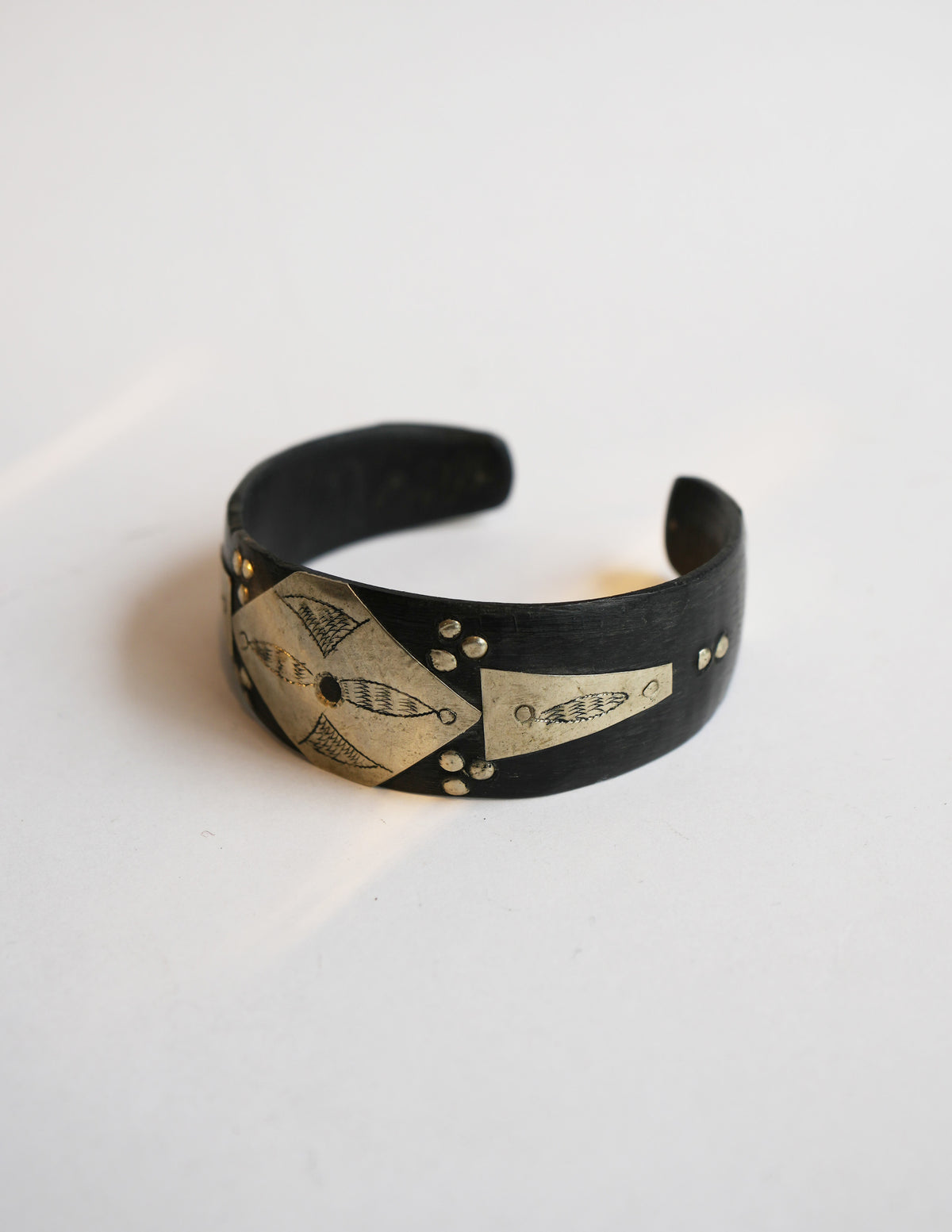 Small Tuareg Silver an Wood Cuff