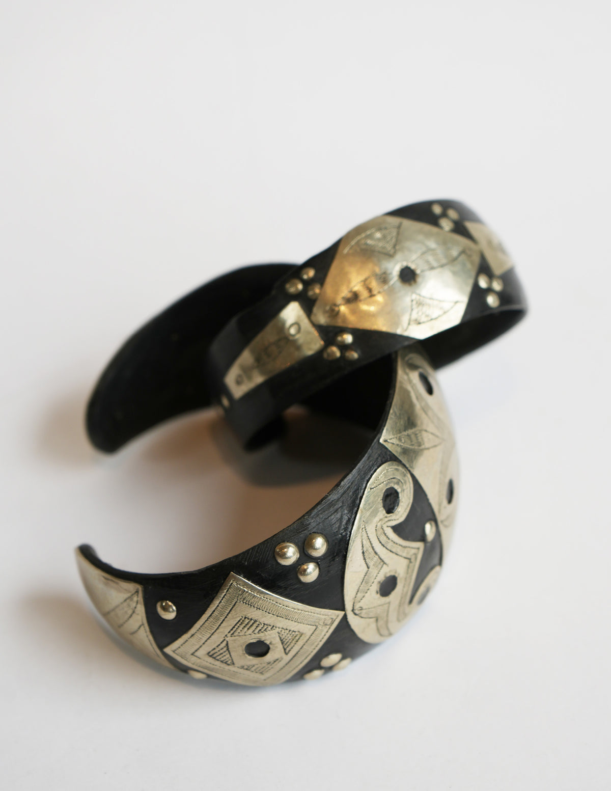 Small Tuareg Silver an Wood Cuff