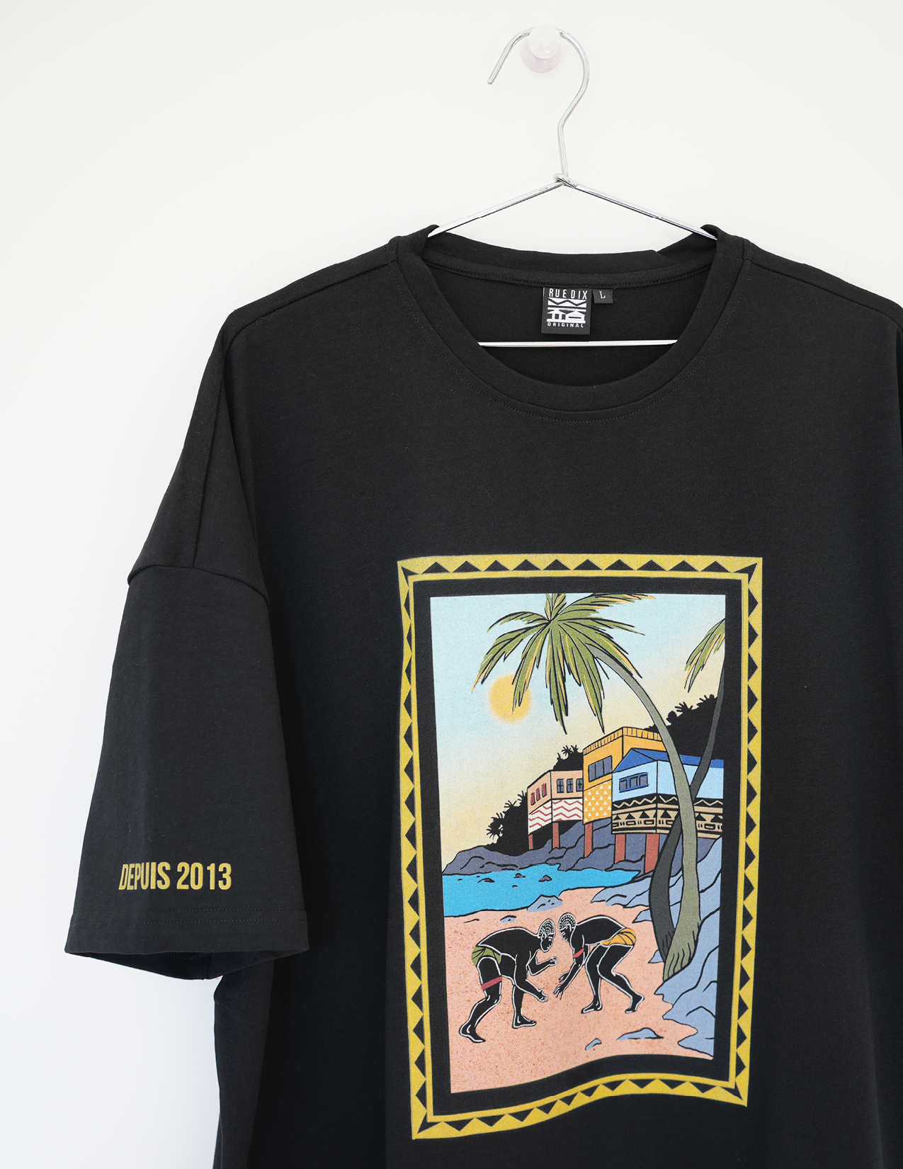 Rue Dix Touba Black Tee