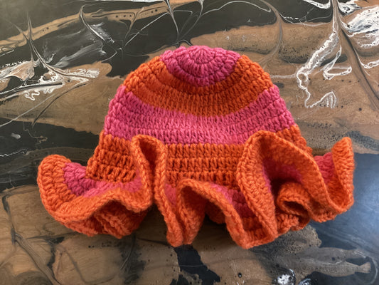 Crochet Flower bucket hat OP