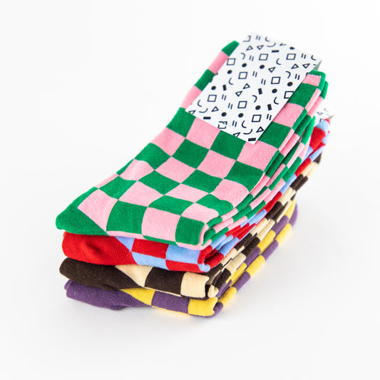 Bright Checkered Socks