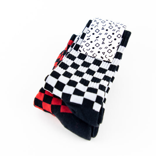 Black Checkered Socks